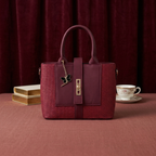 Butterfly charm tote in mahroon