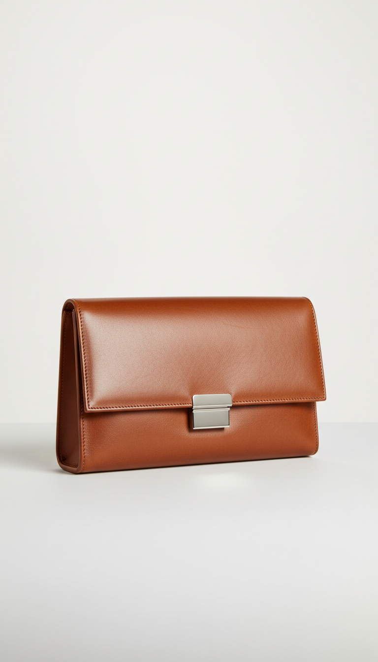 Classic Leather Clutch Handbag