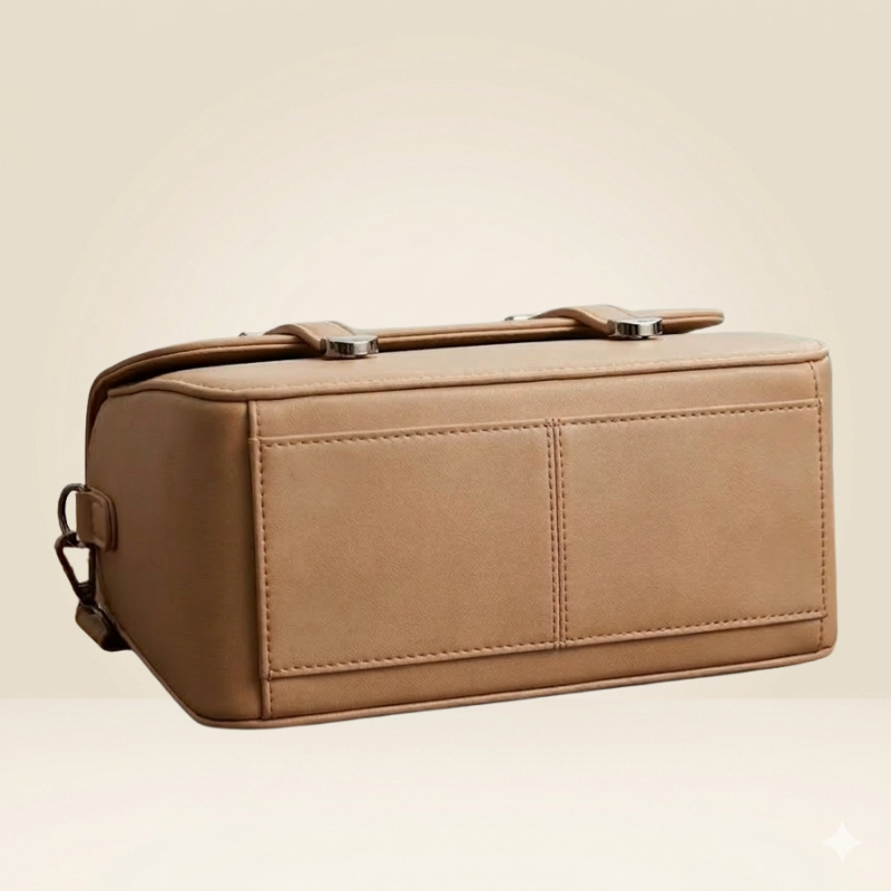 Tan crossbody bag interior