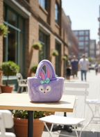 Plush handbag in light purple