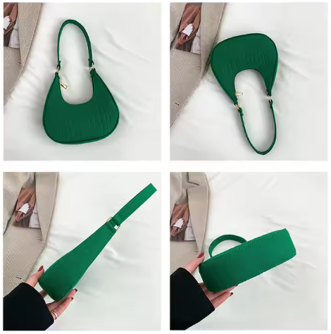 Mooc shape handbag side view