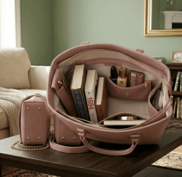 3-piece handbag set detail