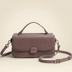 Embossed handbag in purple