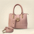 Quilted handbag in pink