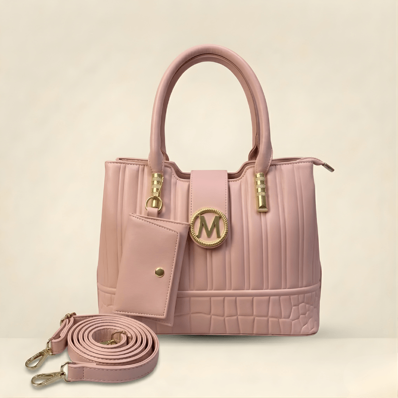 Quilted handbag in pink