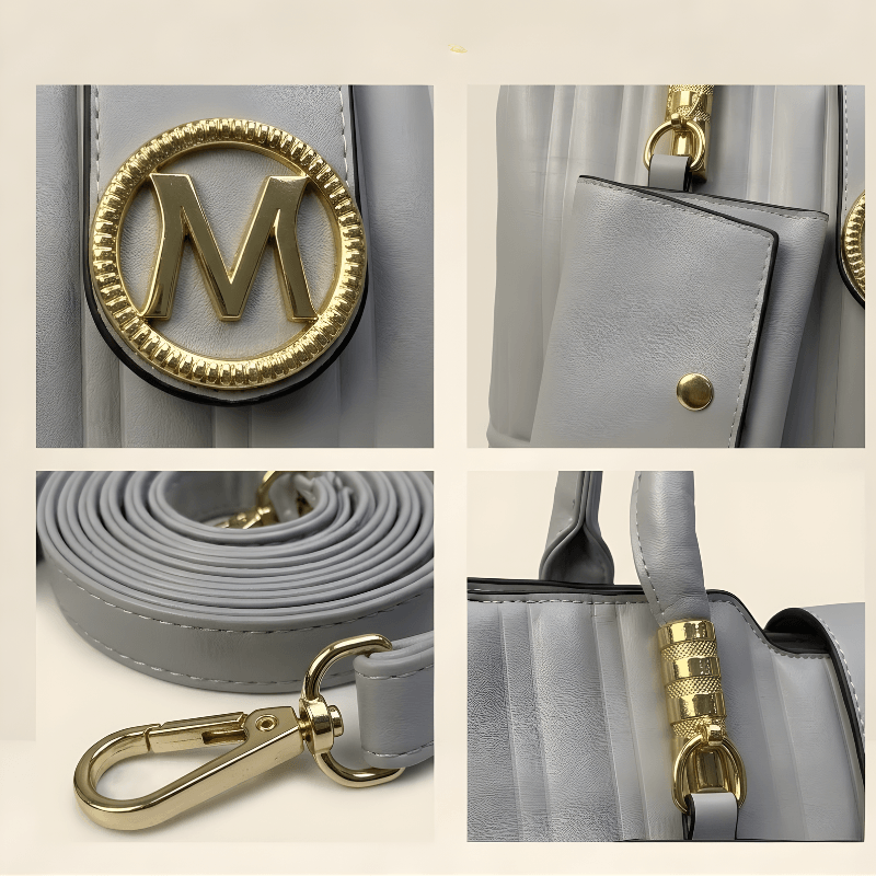 Quilted handbag detail view