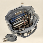 Quilted handbag with matching pouch