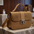 Premium Textured Handbag in brown
