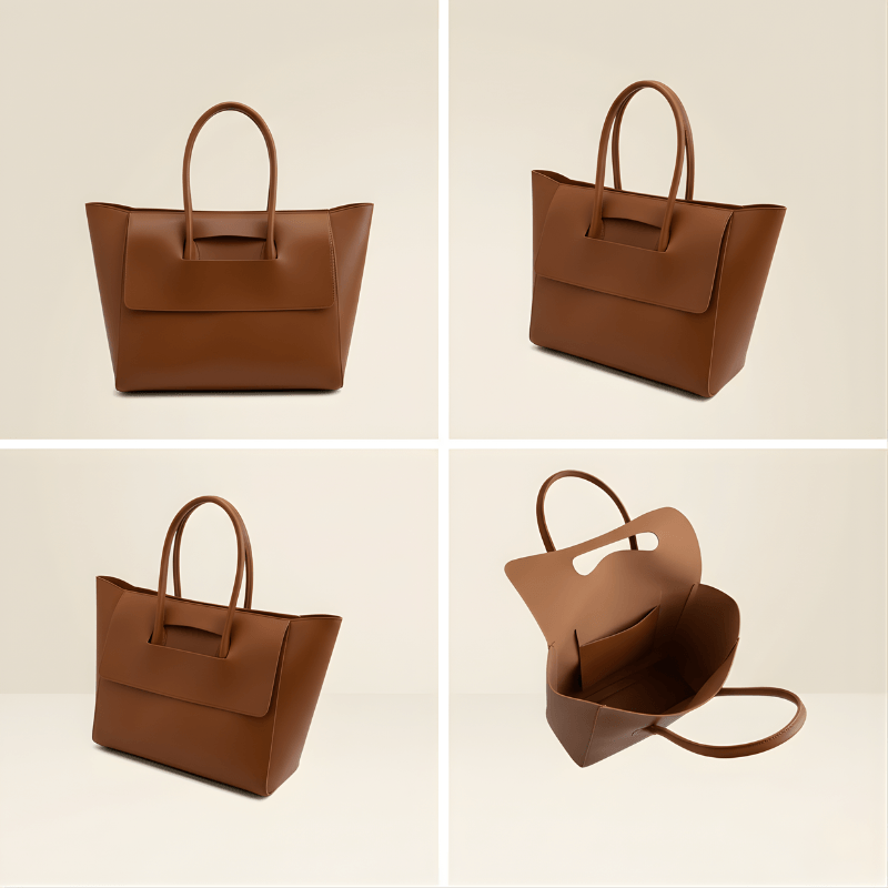 Tan shoulder bag interior