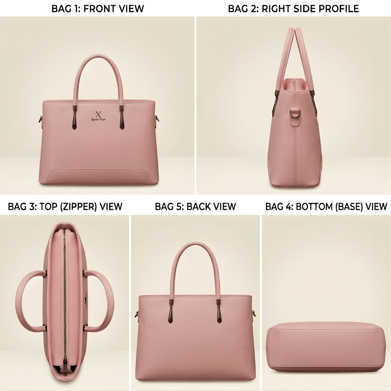 Executive tote bag side view