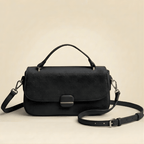 Embossed handbag in black