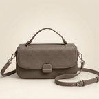 Embossed handbag in grey