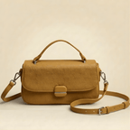 Embossed handbag in khaki