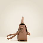 Embossed handbag side view