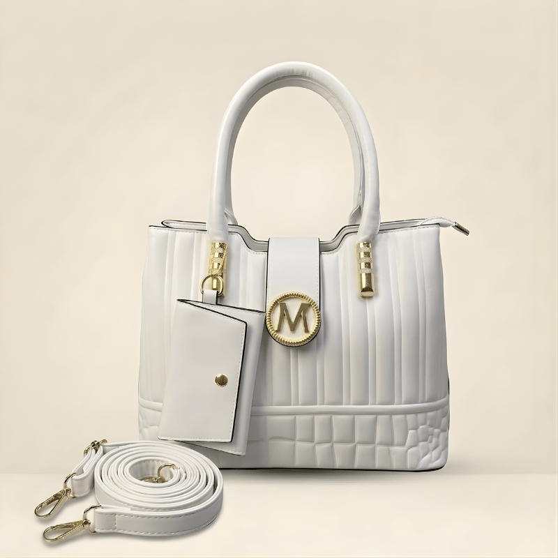 Quilted handbag in white
