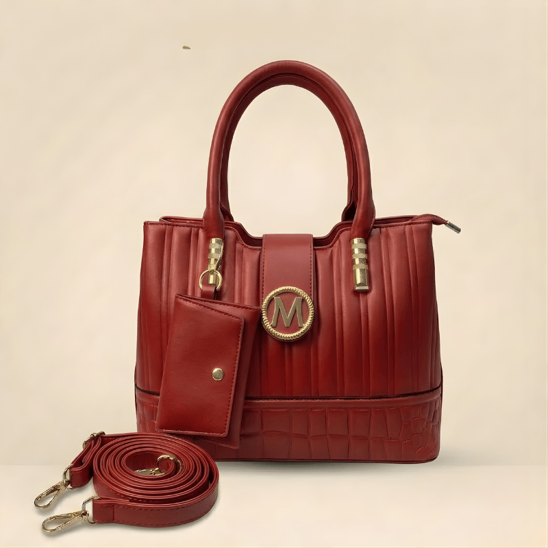 Quilted handbag in red