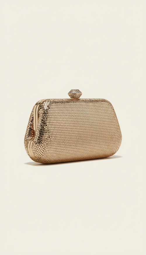 Champagne Gold Clutch Bag